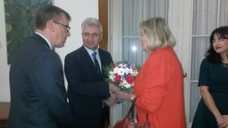 Photo by Embassy (meeting with Ms Ankie Broekers-Knol, the President of the Dutch Senate) 