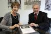 Dr. Rybka with wife and Martinu letters, Czech Embassy, October 2018