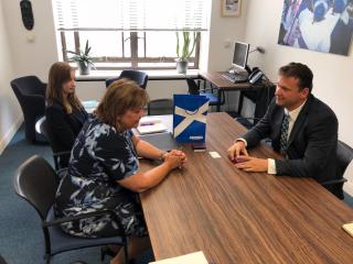 Speaker of the Chamber of Deputies Mr. Radek Vondráček with the Cabinet Secretary for Culture, Tourism and External Affairs Ms. Fiona Hyslop