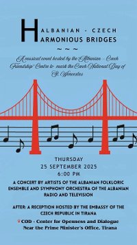 Concert of the Czech-Albanian Friendship Association and the Embassy of the Czech Republic in Tirana "Harmonic Bridges" 