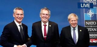 President Miloš Zeman during the official opening of the NATO Leaders Meeting
