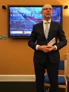 Czech Ambassador to Denmark Radek Pech at the celebrations of the 30th anniversary of the Velvet Revolution in Aalborg