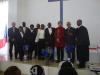 Představitelé církve a velvyslanectví, vlevo R. Nedvěd, zprava S. N. N. Ngqakayi, Rev. B. Abrahams, B. Fajkusová / Church and Embassy Representatives, at the left R. Nedvěd, from the right S. N. N. Ngqakayi, Rev. B. Abrahams, Amb. B. Fajkusová