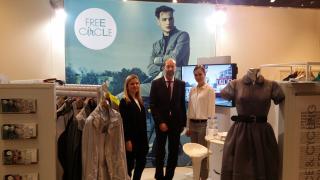 Deputy Head of Mission Miroslav Čančík at the exhibition stand of Free Circle in Bella Center