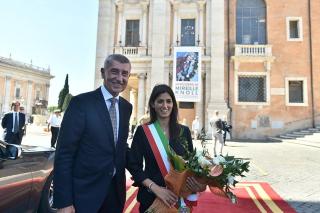 Visita del Primo Ministro della Repubblica Ceca Andrej Babiš in Italia - V.Raggi