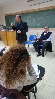 Discussion with the students at the Bethlehem University. 
