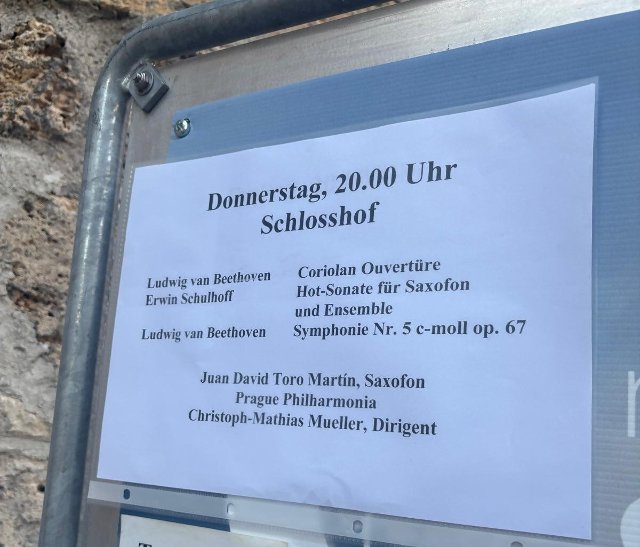 Pražská filharmonie vystoupila ve Schlosshof Murten